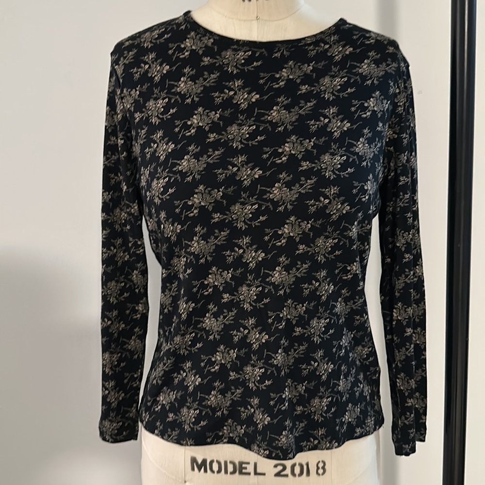 Vintage lauren Ralph lauren printed long sleeve t